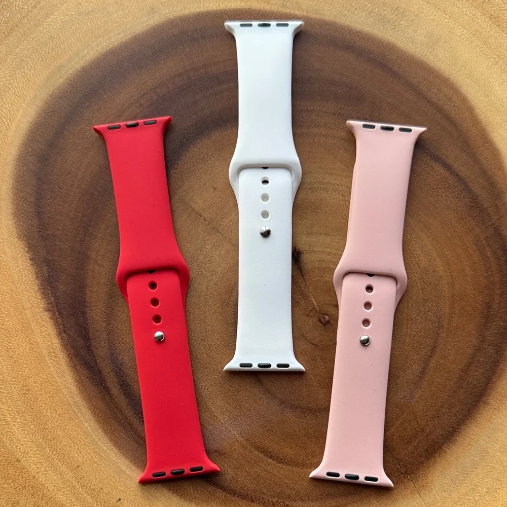 Valentines Day Smartwatch Band Set - Red, White, and Pink 38-40mm (M/L)